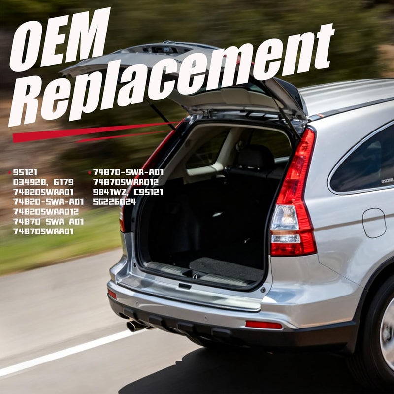 Vepagoo دعامة خلفية لسيارة هوندا CRV 2007 2008 2009 2010 2011، صدمات رفع صندوق السيارة لسيارة هوندا CR-V Base/EX/EX-L/LX/SE SUV 4 أبواب دعم رفع الباب الخلفي، 95121، 034928 - Image 3